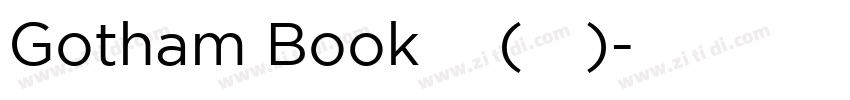 Gotham Book 普通(西方)字体转换